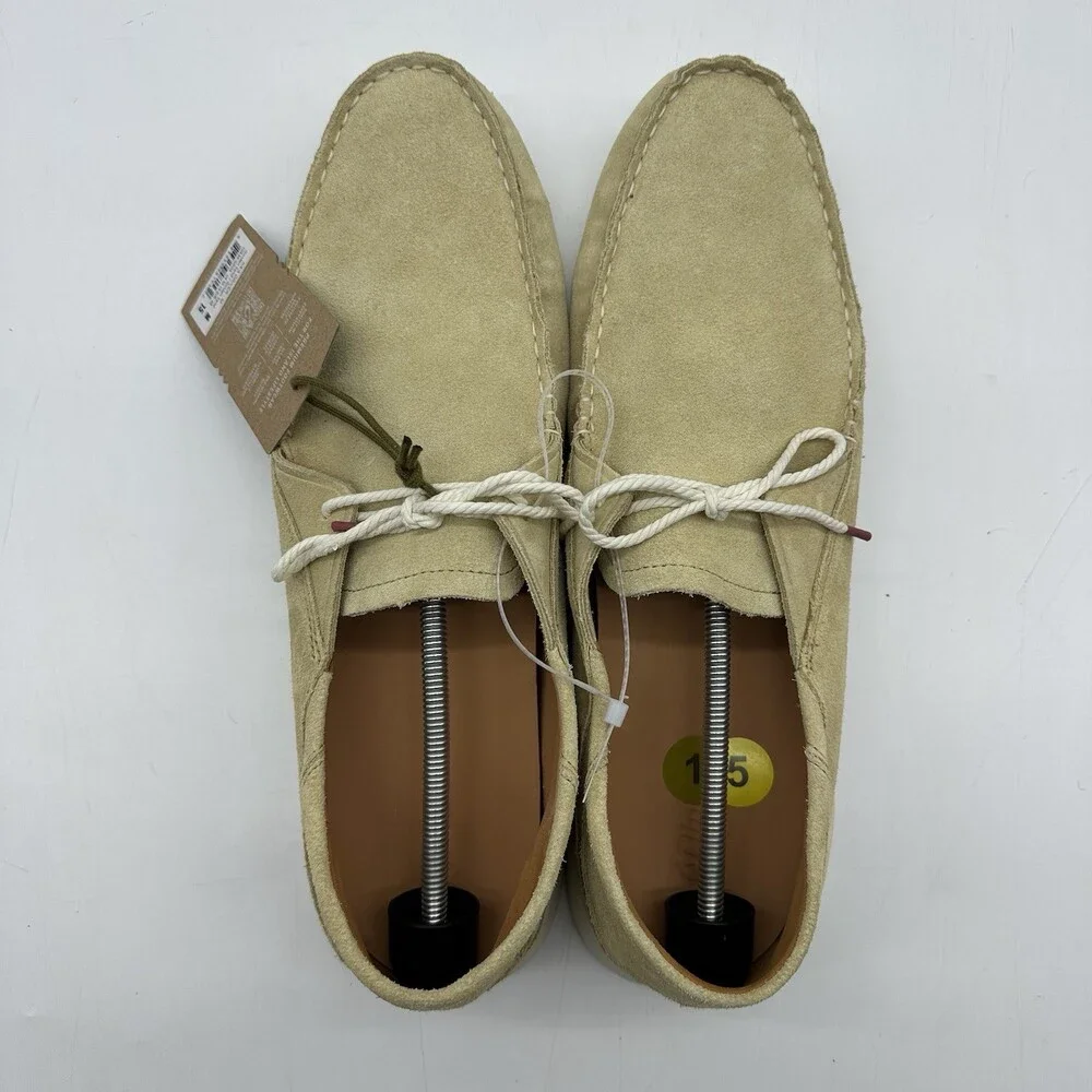 OluKai Ka'a Driver Golden Sand Suede Loafer Boat Slide Shoes Men's Size 15 NWOB
